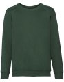 Kinder Sweater Classic Raglan Fruit of the Loom Bottle Green